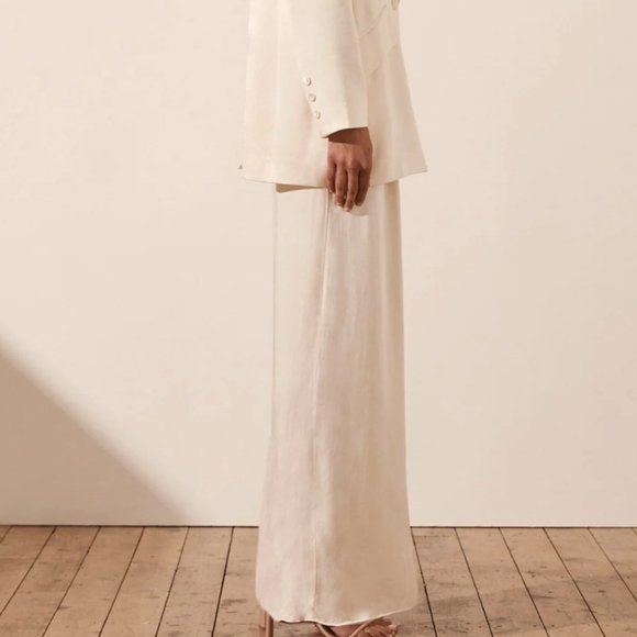 NWT - SHONA JOY - LA LUNE TUXEDO TROUSER - CREAM - Picture 10 of 12